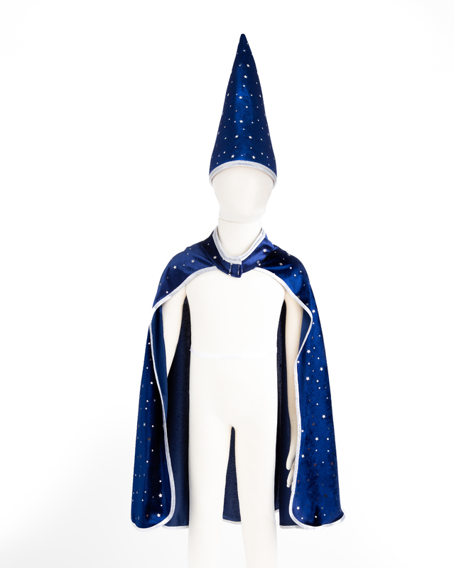 Blue & Silver Sparkle Wizard Cape & Hat - Mr Good Times